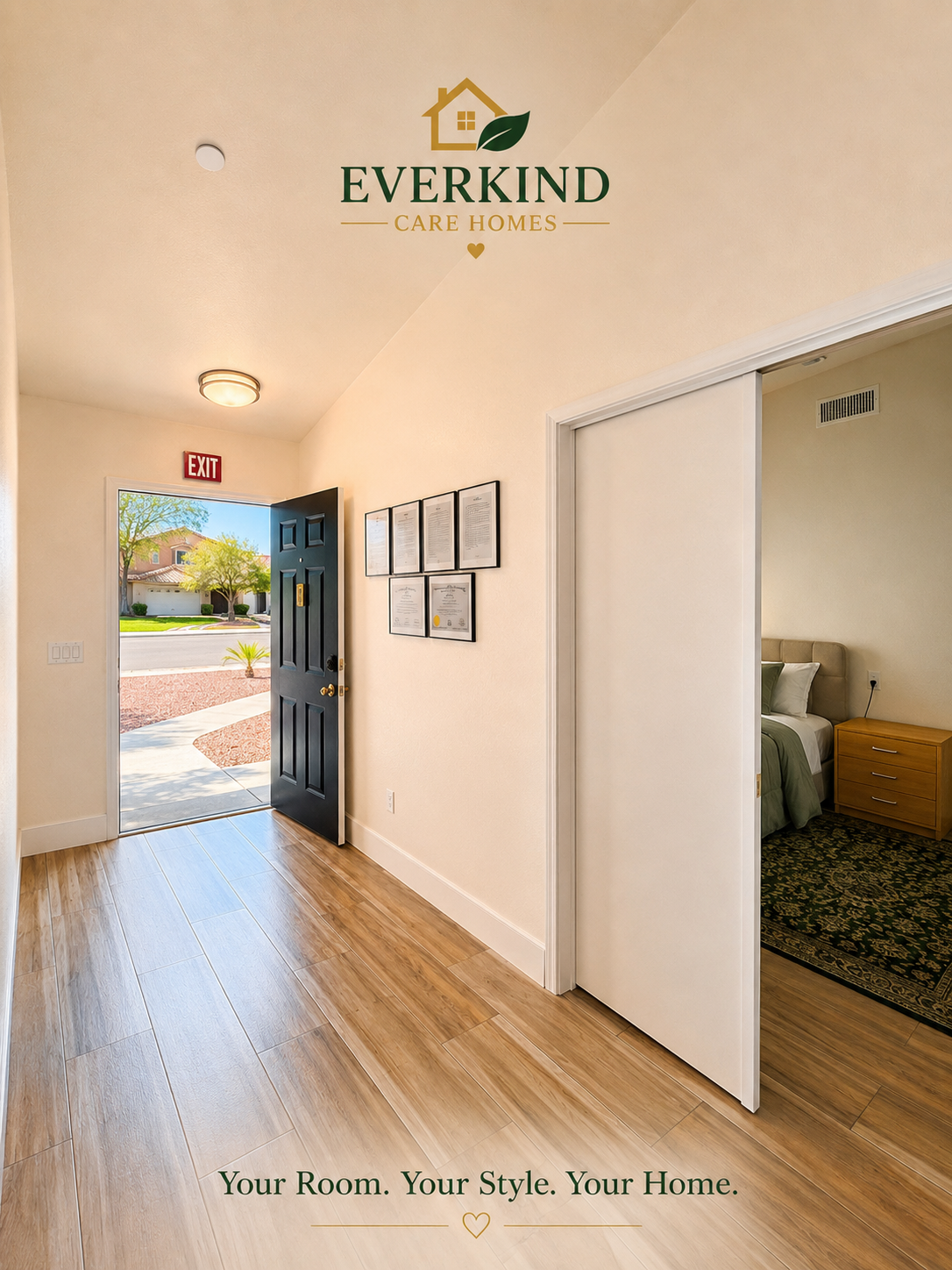 Residential hallway at Everkind Care Homes in Glendale, AZ