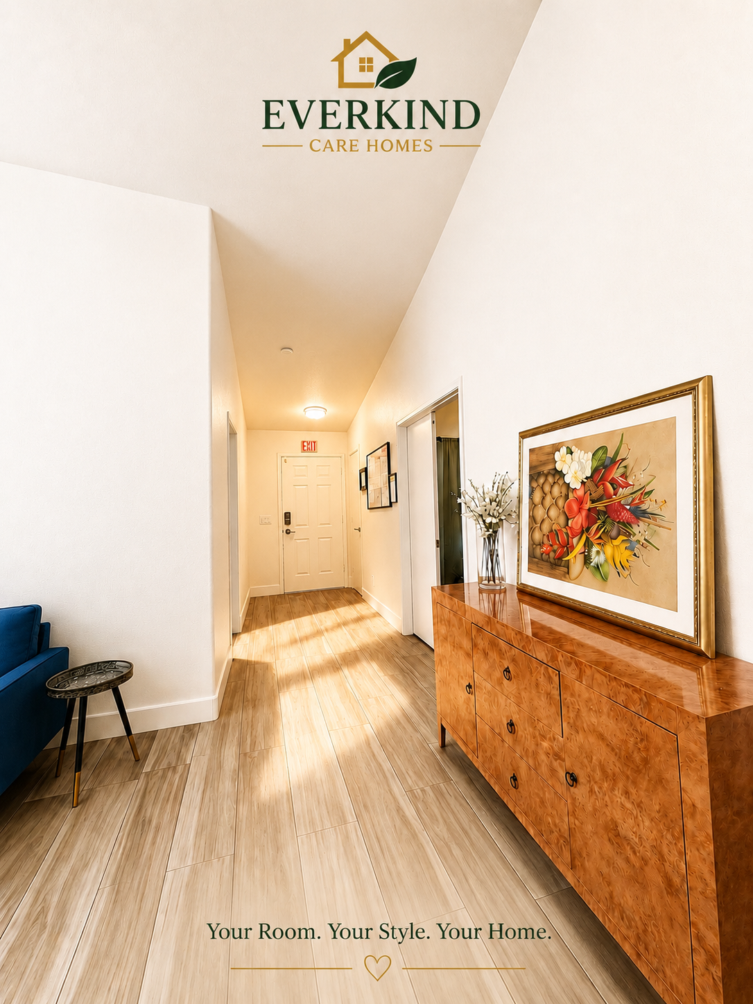 Modern interior at Everkind Care Homes